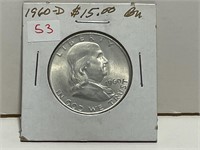 1960D FRANKLIN 1/2 DOLLAR - BU