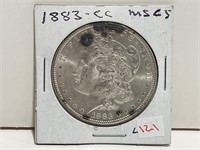 1883CC MORGAN SILVER DOLLAR - MS65