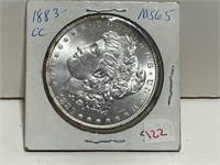 1883CC MORGAN SILVER DOLLAR - MS65