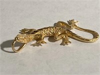 14 K Gold Lizard Pendant (no chain)