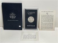 1882CC GSA MORGAN SILVER DOLLAR W/BOX & COA