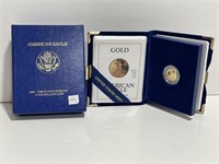 Z1992P AMERICAN EAGLE $5 PROOF GOLD COIN - 1/10TH