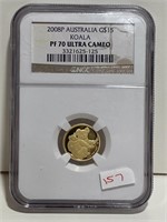 2008P AUSTRALIAN $15 GOLD COIN 1/10TH OUNCE