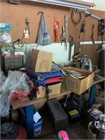 WORK BENCH W TOOLS AND CONTENTS AND NOTES
