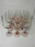 9 Piece Mauve Glasses (8 oz.)