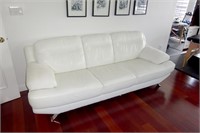 Sofia Vergara Collection White Leather Sofa
