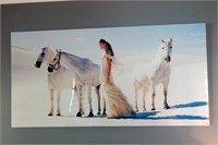 Acrylic Photographic Print Woman & Horses