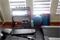 Free Weights ++ Exercise Equipment Lot