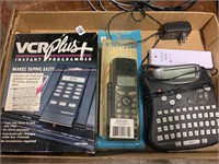 VCR PROGRAMMER, LABEL MAKER, AND PHONE