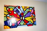 Britto Style Art On Canvas, Butterfly