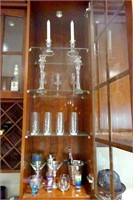 Glassware & Bar Shelf Lot (24 Pcs)