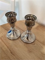 Towle Sterling Candleholders:Weighted &Reinforced