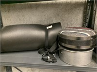 CANTEEN,  BEDROLL AND ALUMINUM POT WITH LID