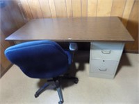 Metal Desk and Chair