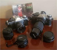 Lot of 35mm "Cannon" Cameras & Lenses