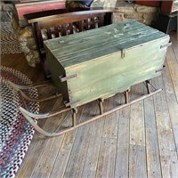 Vintage Wood Box on Sled