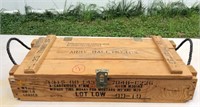 Army Ballistics Wood Ammunition Box