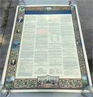 Large Constitution of the United States Poster