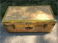 Wood Chest with Metal Frame