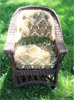 NATURAL WICKER ROCKING CHAIR