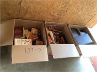 (3) Boxes: Cookbooks/Books