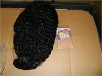 Black Wavy Haired Wig and Wig Cap