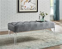 NIDB Roundhill Furniture Valley Button Tufted Velv