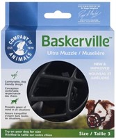 Baskerville Ultra Muzzle, Black, Size 3