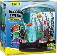 Tetra Bubbling LED Aquarium Kit 3 Gallons, Half-Mo