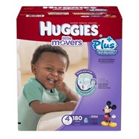 Size 4, 180 Ct, Huggies Little Movers Diapers