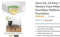 Zinus Set, Cal King 12 In Platform Bed Frame