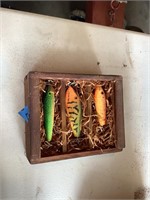 Lures in Wood Box