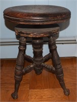 Antique Parker Chair Co Piano Stool