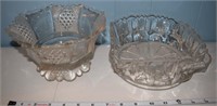 Vintage EAPG & Button clear glass dishes