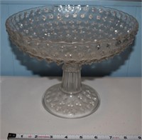 Antique pattern glass Star pattern compote