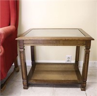 Glass Inset Table- Vintage, Single Pane