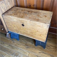 Blanket Chest with Flower Inlays