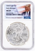 Coin 2020  American Silver Eagle NGC MS69