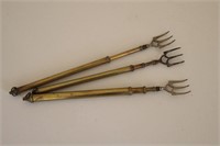 Antique Brass Toasting Forks- 3