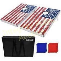 American Flag CornHole Bean Bag Toss Game 4’ x 2’