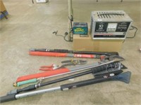 Battery chargers, ice scrapers, limb pruners