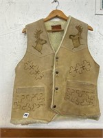 leather vest w/wool liner (s-m)