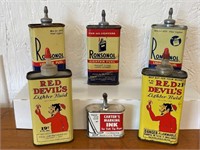 Ronsonol & Red Devil's lighter fuel tins