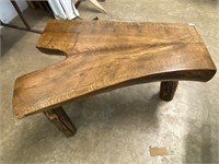country style slab live edge log  table (28"L)