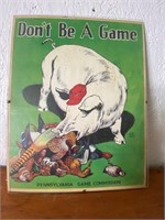 PGC poster "Don't Be a Game", Jacob Bates Abbott
