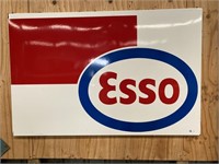Original enamel Esso sign approx 145 x 95 cm