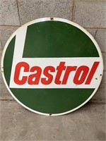 Original Castrol enamel double sided sign large