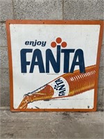 Original Fanta sign approx 81 x 81 cm