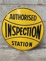 Original Authorised inspection station sign