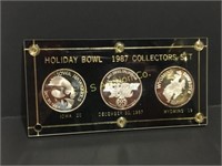 1987 Holiday bowl set  collectors set .999 silver